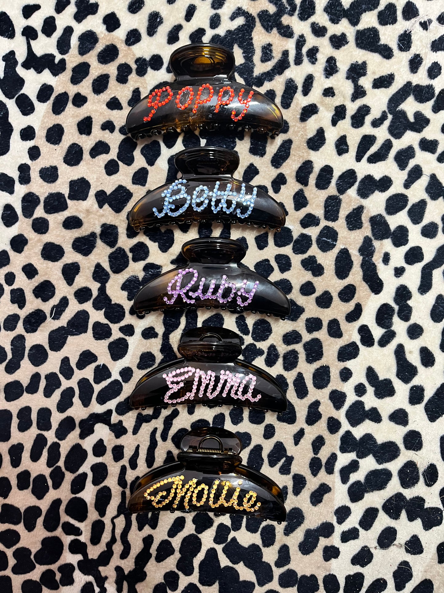Staple personalised claw clip🪩