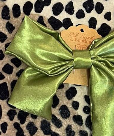 Ella green bow