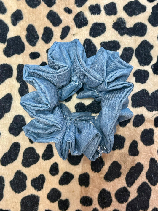 Denim scrunchie