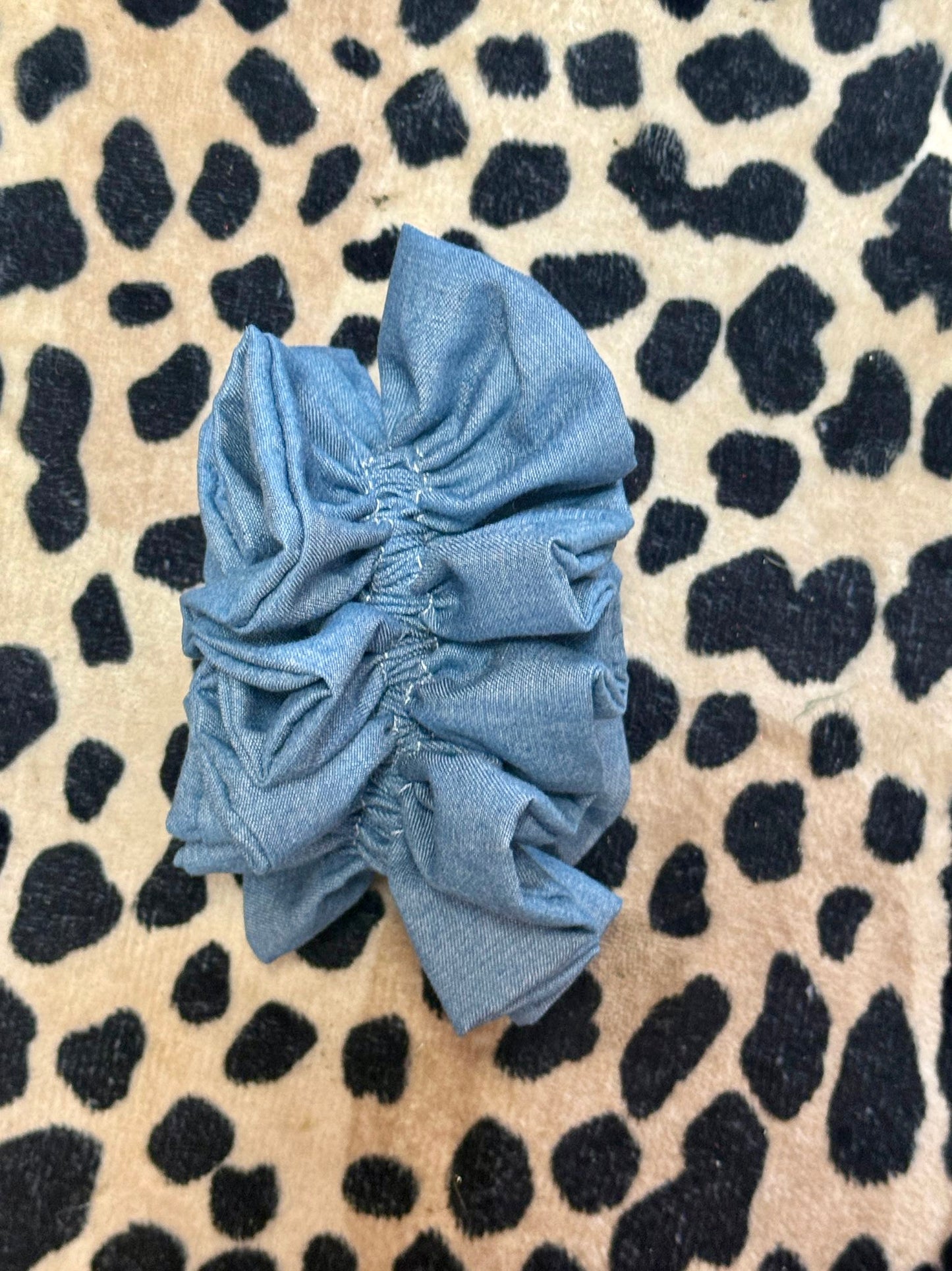 Denim scrunchie