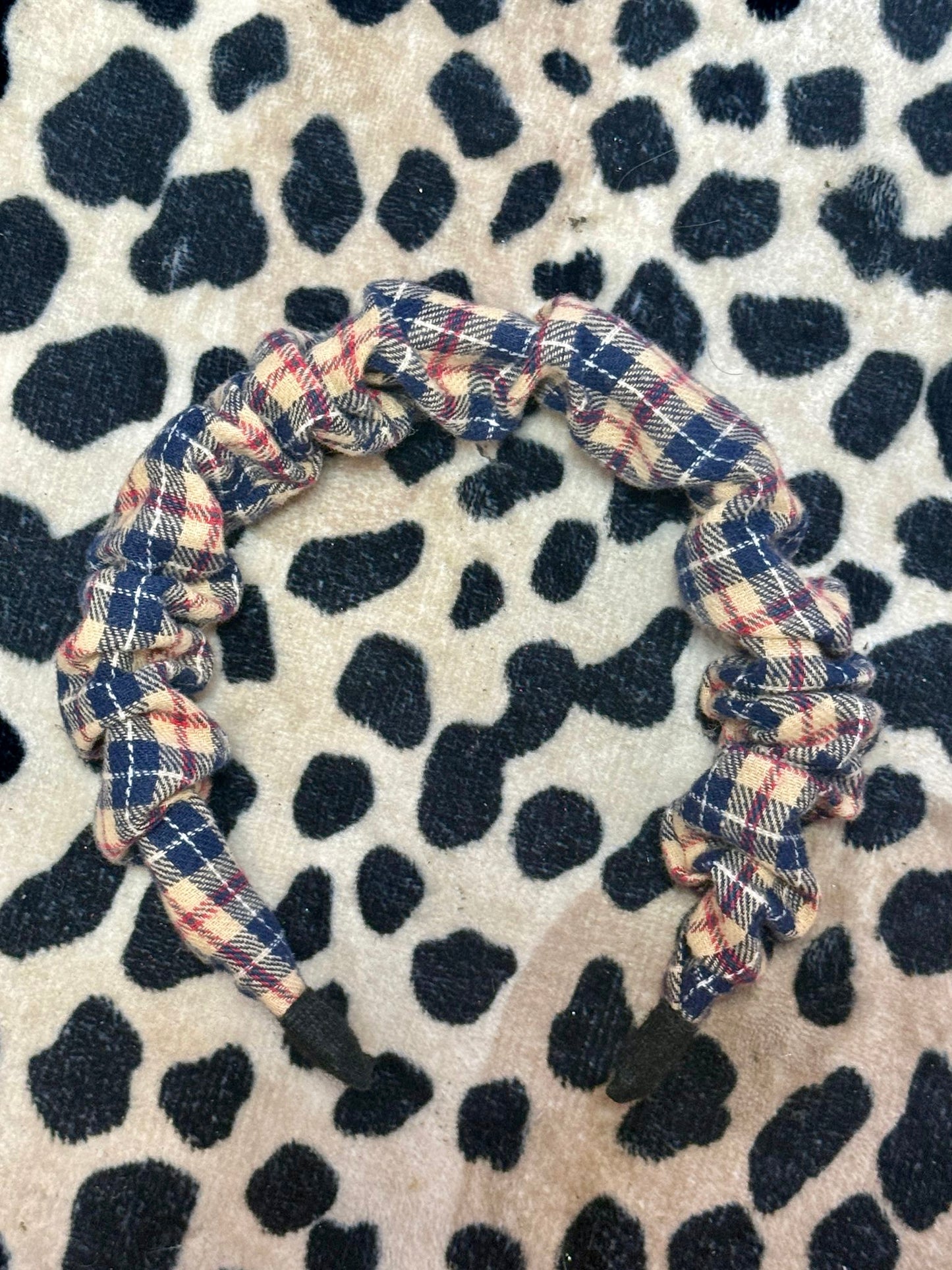 Poppy tartan headband