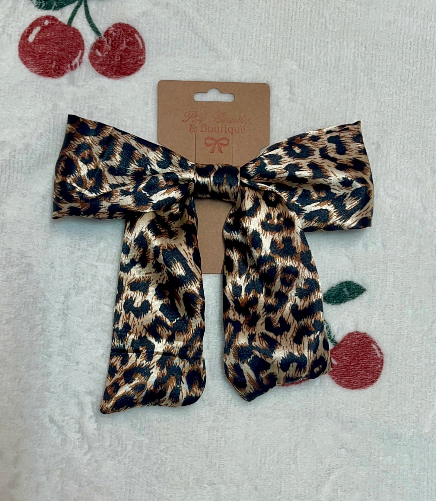 Love Potion #25 leopard print bow